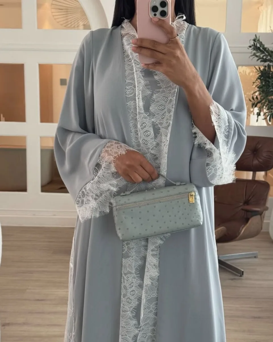 Sama Blue Abaya — Noor Al Haya Abaya