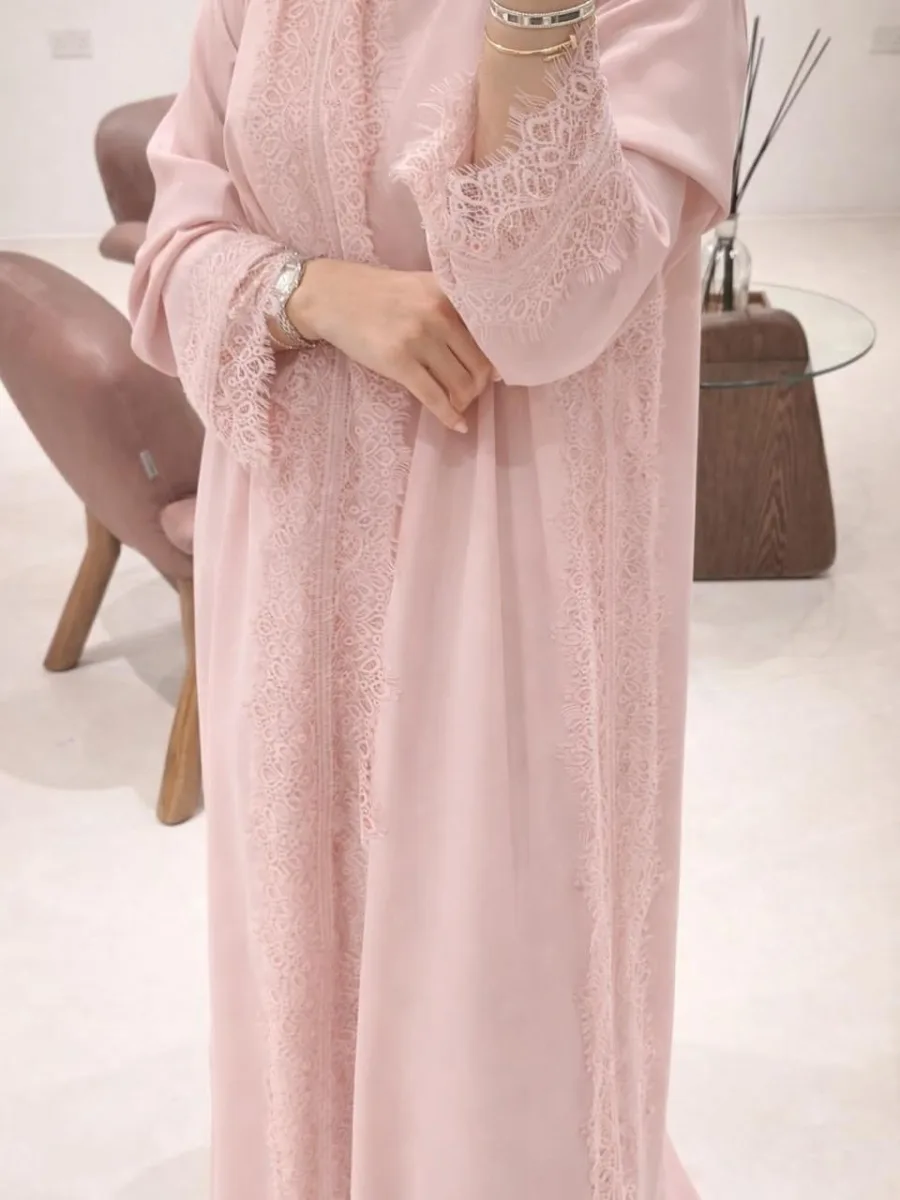 Zahrah Blush Abaya — Noor Al Haya Abaya